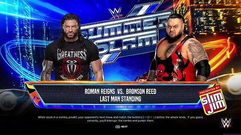 WWE 2k24 LastManStanding Roman Reigns vs Bronson Reed