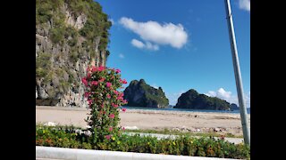 Very beautiful coastline of Ha Long Bay