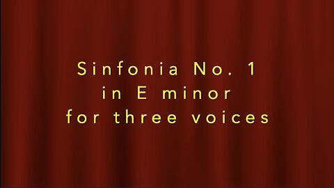 Sinfonia No. 1 in E minor by Robert W. Padgett