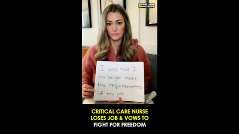 CRITICAL CARE NURSE LOSES JOB & VOWS TO FIGHT FOR FREEDOMS OF ALL CANADIANS