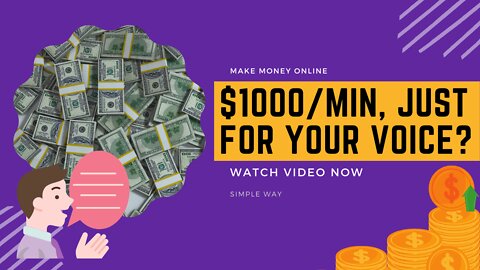 Make $1000+ For Using Your Voice| Easiest Way