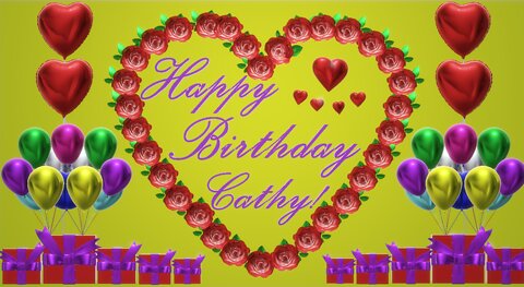 Happy Birthday 3D - Happy Birthday Cathy - Happy Birthday To You - Happy Birthday Song