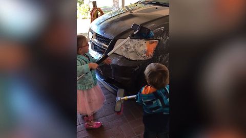 Funny Toddler Car Wash Fail