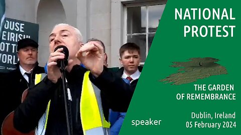 speaker - National Protest, Dublin , Ireland - 05 Feb 2024