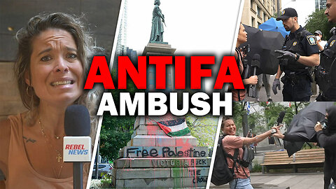 Antifa ATTAQUE les journalistes de Rebel News alors que la police refuse d'intervenir