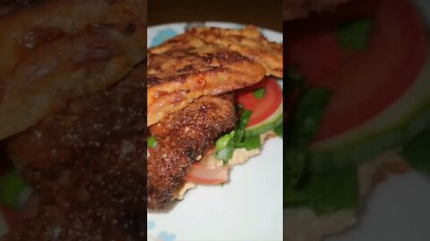 Tasty!! Keto KFC style chicken and keto bread #food #ketorecipes #food #healthy