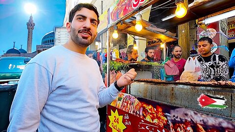 Jordanian guys take me for lunch in Amman 🇯🇴 عَمَّان‎ الأردن سوق الجمعة‎