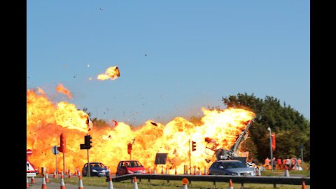 Hawker Hunter T7 Jet Crash Shoreham UK