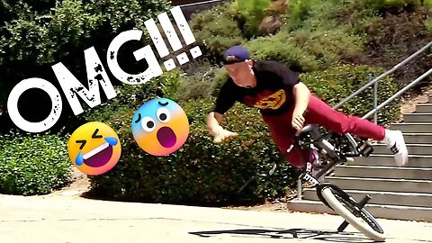 CRAZY BMX Staircase Jump