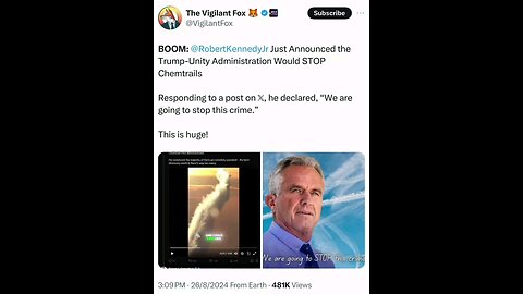 RFKJr Acknowledges Chemtrails While Australia Is Using Them To Spray GMO Vaccines