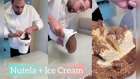 NUTELLA RECIPE 6,6 POUNDS + ICE CREAM - РЕЦЕПТ NUTELLA 3 КГ + МОРОЖЕНОЕ - ヌテラレシピ3KG +アイスクリーム