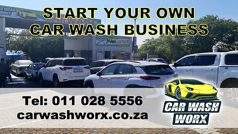 START YOUR OWN CAR WASH, Visit: carwashworx.co.za