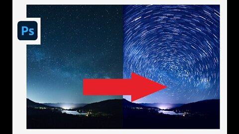 Learn how to create star trails with photoshop in the easiest way | ps tutorial