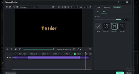 How to make text animation in Filmore