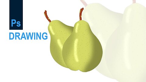 Pear - Photoshop Flat Illustration