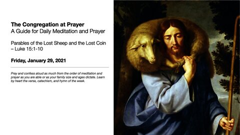 Parables of the Lost Sheep and the Lost Coin – The Congregation at Prayer for January 29, 2021