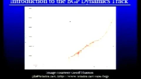 Introduction to BGP Dynamics Track and Routing Table Growth News at Eleven