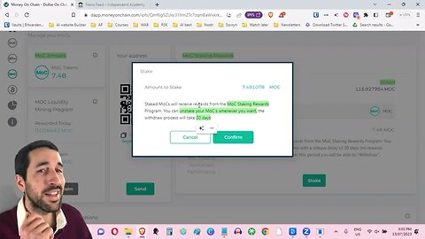 How to Stake MoC on Money on Chain