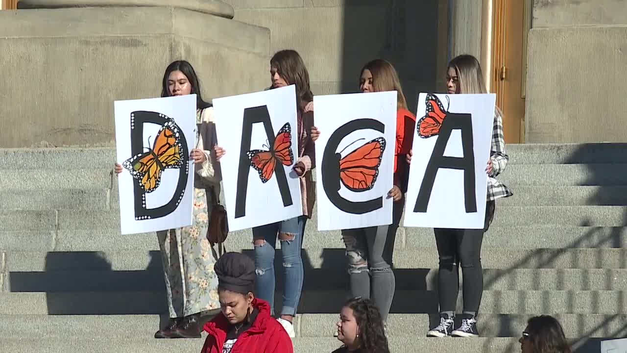 DACA advocates hold a rally at the Idaho State Capitol to support dreamers