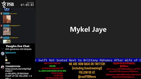 2024-09-06 07:00 EDT - Patriots Soapbox AM: with MykelJaye