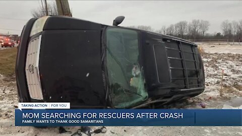 Mom searching for rescuers after Macomb County crash