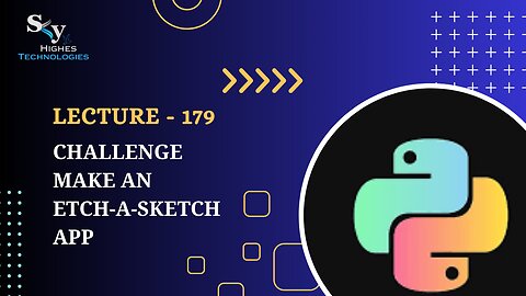 179. Challenge Make an Etch-A-Sketch App | Skyhighes | Python