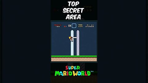 How to find Top Secret Area in Super Mario World 2x Speed #shorts