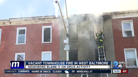 Baltimore City Fire crews on the scene of a 2-alarm fire