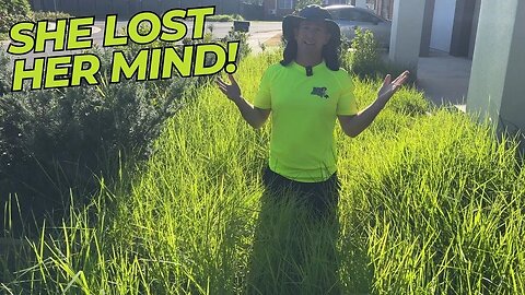 She lost her mind when I knocked on her door! Awesome reaction! Free Mow Fridays