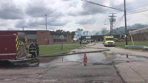 Industrial fire on Cleveland's west side