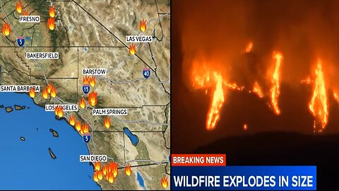 Update on CA Wildfire exploding In Size. Lightning Bolt Lasers, Being 'DEW'ed?