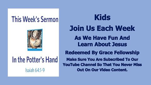 Sermons 4 Kids - In the Potter's Hand – Isaiah 64:1-9