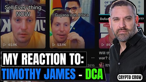 My Reaction to Timothy James on TikTok on DCA - Dollar Cost Averaging