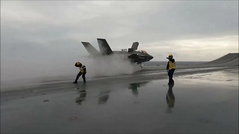 Marine F-35s Conduct Flight Ops in the Bay of Bengal