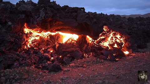 Lava Crackling Through Cooled Lava. #whitenoise Sounds that can help with relaxing and more. #ASMR