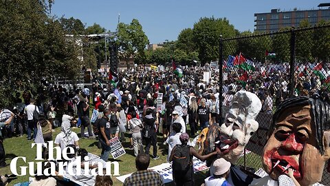 Protesters gather in Chicago's Union Park before Democratic party convention