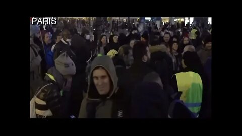 Cops Throw TEAR GAS at Citizens - PARIS, FRANCE - Freedom Convoy Protest