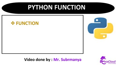 #Python Function _ Ekascloud _ English