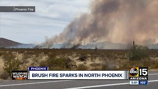 Brush fire sparks in North Phoenix