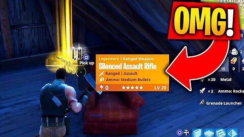 SILENCED LEGENDARY SCAR FOUND in FORTNITE: BATTLE ROYALE