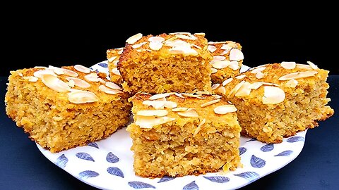 How to make a diet cake with oats, apple and carrot. It's so delicious and fast!