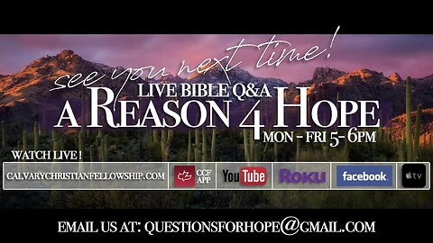 A Reason 4 Hope Bible Q&A - Evangelism, Abortion, and The Sting of Death