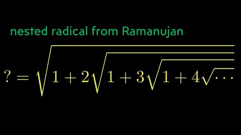 Nested radical1: Nested radical of Ramanujan