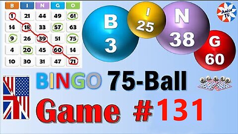 75 Ball - BINGO Caller - Game#131 - English American