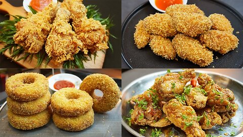 7 Amazing Fried Chicken! Collections! Chicken Donuts, Chicken Nuggets, KFC