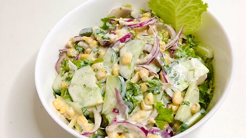 Cucumber and corn salad so refreshing