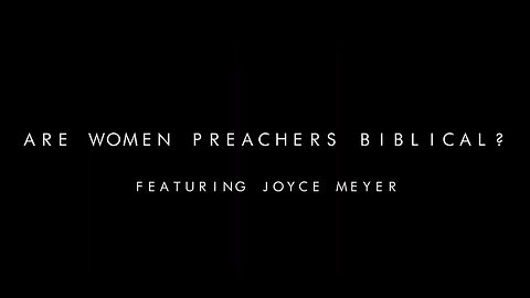 Female pastors/preachers are not Biblical