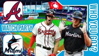 Atlanta Braves vs Miami Marlins | Live Play by Play & Reaction Stream 3D Sim | MLB 2024 GM 155