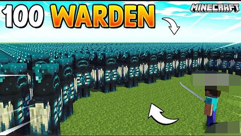 Battle 100 Wardens | With me | Minecraft world