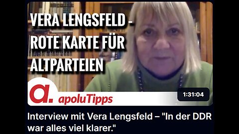 May 23, 2024..🇪🇺👉APOLUT-"TIPP"👈🇪🇺..🥇..🇩🇪🇦🇹🇨🇭🇪🇺 ..☝️🧠.. Interview mit Vera Lengsfeld – ＂In der DDR war alles viel klarer.＂